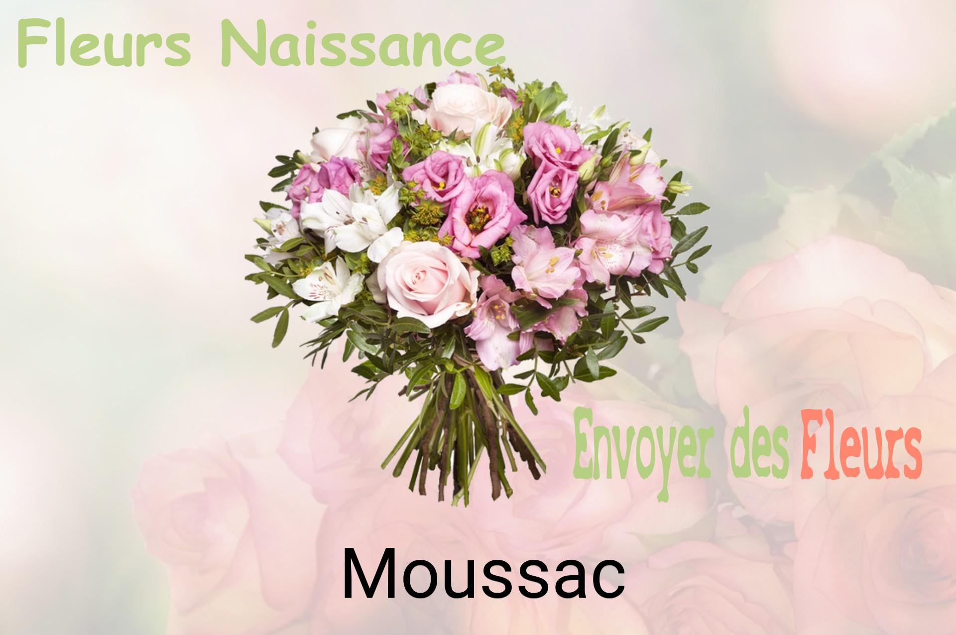 Bouquet de fleurs de naissance livré à Moussac